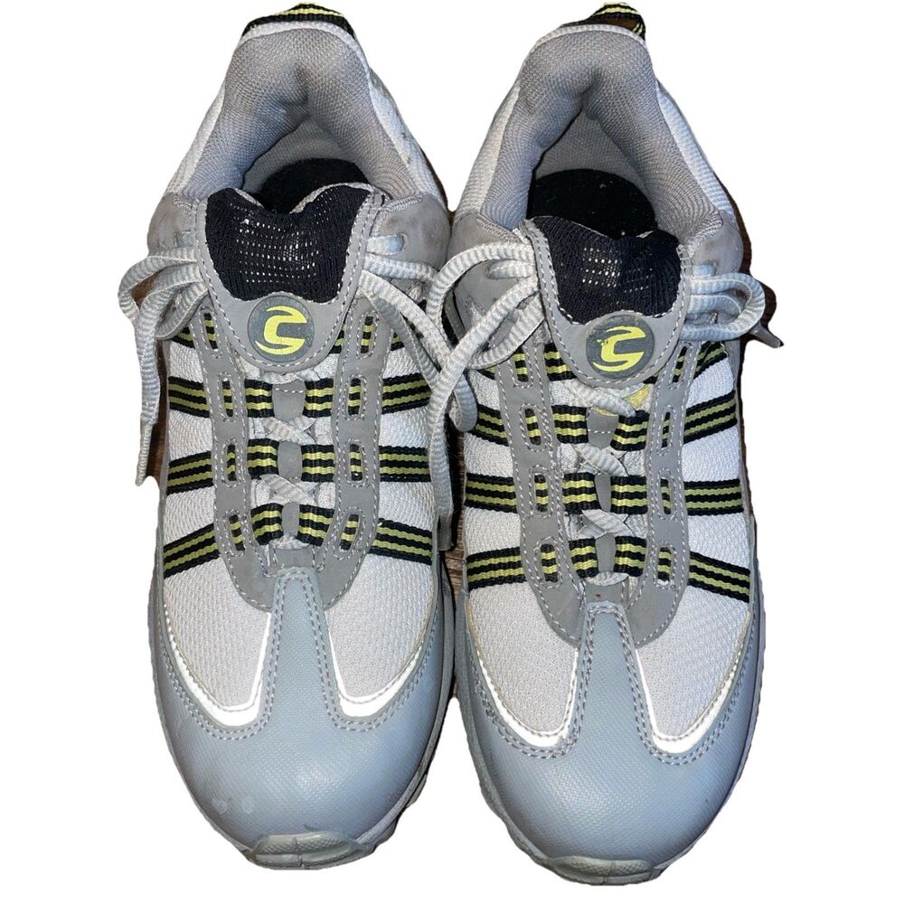 Cannondale Cycling Mountain Biking Shoes Size 7 Women’s clips grey yellow black